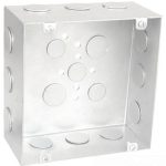 Garvin Southwire 6 Square Junction Box, 2-1/2 in.Deep, 3/4 in. Knockouts (6250-3/4)