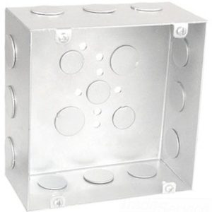 Garvin Southwire 6 Square Junction Box, 3-1/2 in.Deep, 3/4 in. Knockouts (6350-3/4)
