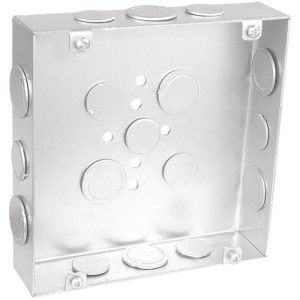 Garvin Southwire 6 Square Junction Box 1-1/2 Inch Deep 1/2 And 3/4 Inch Knockouts (6150-S)