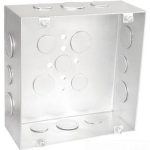 Garvin Southwire 6 Square Junction Box 2-1/2 Inch Deep 1/2 And 3/4 Inch Knockouts (6250-S)