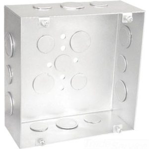 Garvin Southwire 6 Square Junction Box 2-1/2 Inch Deep 1/2 And 3/4 Inch Knockouts (6250-S)