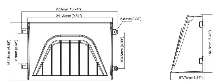 MaxLite WPC20UT4-CSBPCCR WALLMAX CUTOFF 20W, 120-277V, TYPE 4, CCT SELECT 3/4/5K, BRONZE, ON/OFF PC, C-MAX READY