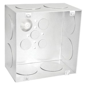 Garvin Southwire 6 Square Junction Box 3-1/2 Inch Deep 1-1/2 Inch Knockouts (6350-1-1/2)