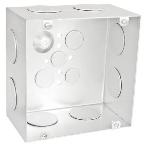 Garvin Southwire 6 Square Junction Box 3-1/2 Inch Deep 1-1/4 Inch Knockouts (6350-1-1/4)