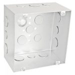 Garvin Southwire 6 Square Junction Box 3-1/2 Inch Deep 1/2 And 3/4 Inch Knockouts (6350-S)