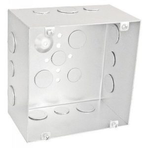 Garvin Southwire 6 Square Junction Box 3-1/2 Inch Deep 1/2 And 3/4 Inch Knockouts (6350-S)