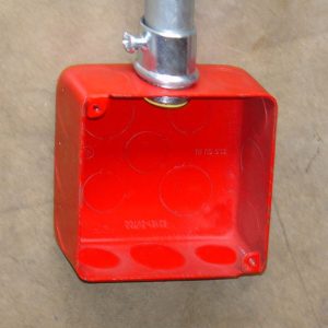 Garvin Southwire 4 Square Chicago Plenum Junction Box Red 1-1/2 Inch Deep 1/2 And 3/4 Knockouts (52151-SVTRED)