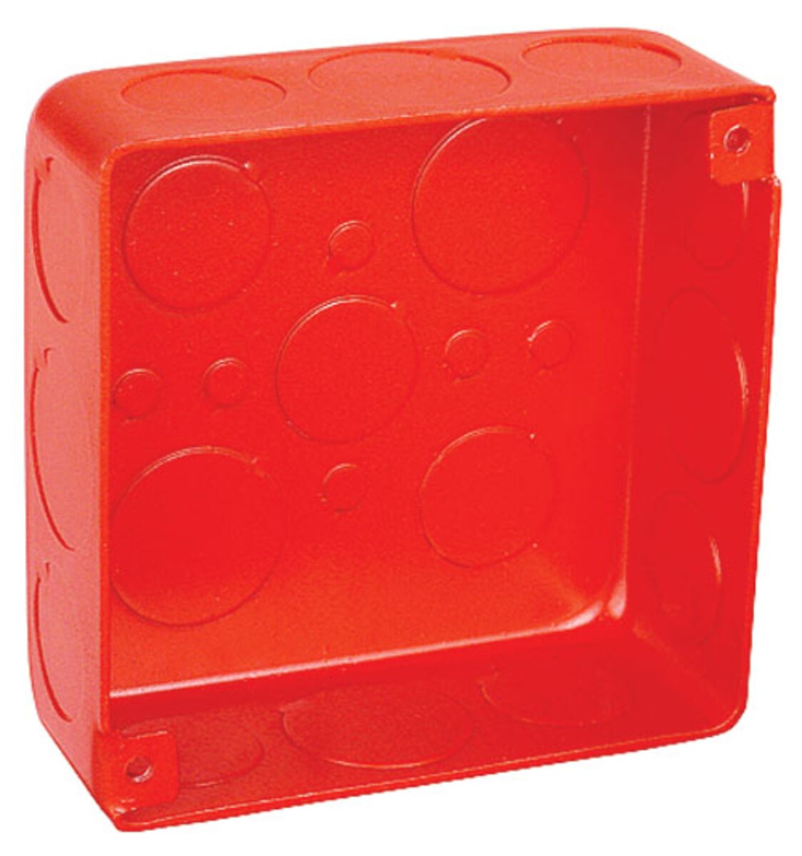 Garvin Southwire 4 Square Chicago Plenum Junction Box Red 1-1/2 Inch Deep 1/2 And 3/4 Knockouts (52151-SVTRED)