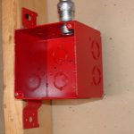 Garvin Southwire 4 Square 3-1/2 Inch Extra Deep Junction Box Red Flat Vertical Bracket (52181-FRED)