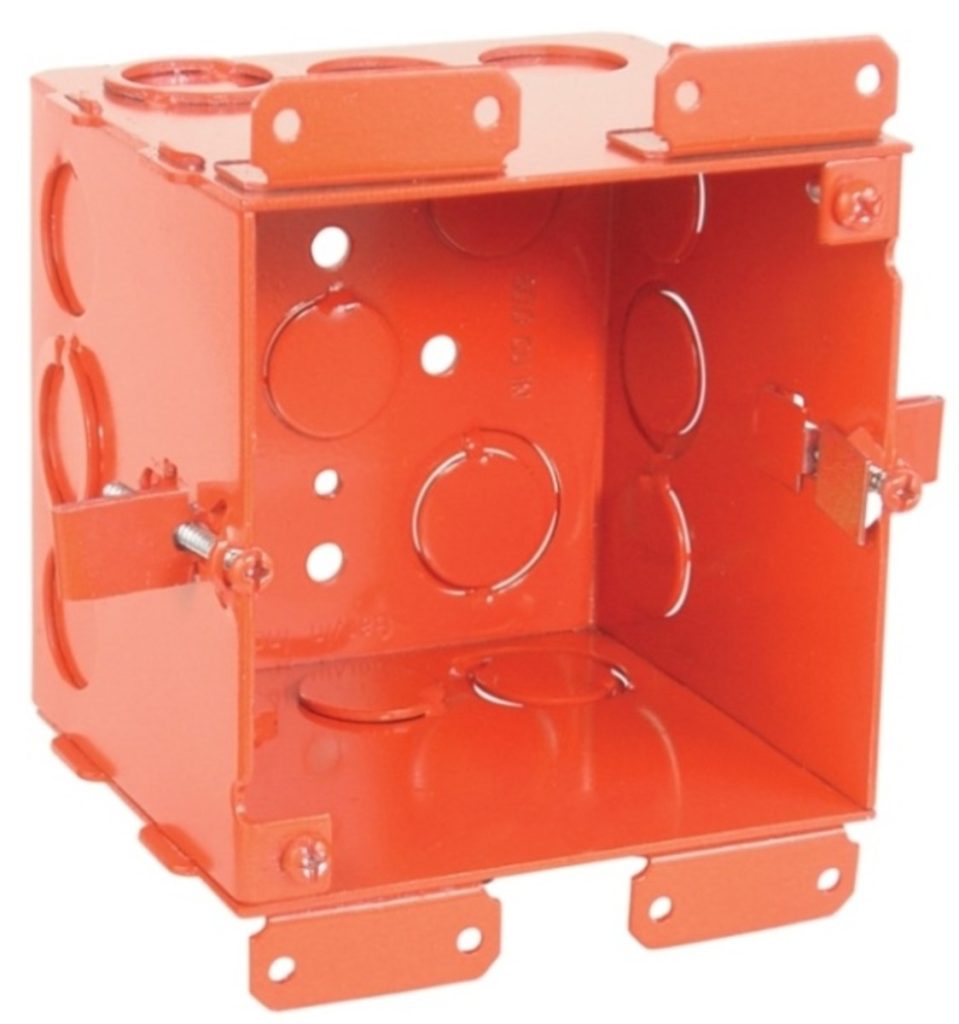 Garvin Southwire 4 Square Junction Box For Cut In Old Work Red 4 Inch ...