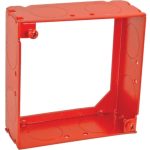Garvin Southwire 4 Square Extension Ring Red Welded 1-1/2 Inch Deep 3/4 Inch Knockouts (53151-3/4RED)