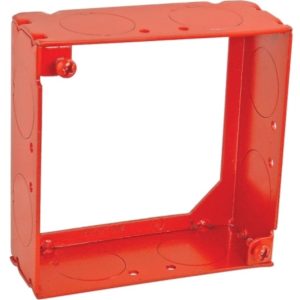 Garvin Southwire 4 Square Extension Ring Red Welded 1-1/2 Inch Deep 3/4 Inch Knockouts (53151-3/4RED)