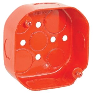 Garvin Southwire 4 Inch Octagon Box Red 2-1/8 Inch Deep 1/2 And 3/4 Knockouts (54171-RED)