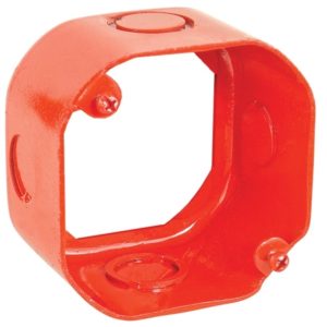Garvin Southwire 4 Inch Octagon Extension Ring Red 2-1/8 Inch Deep 1/2 And 3/4 Inch Knockouts (55171-RED)