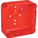 Garvin Southwire 4-11/16 Drawn Junction Box Red 2-1/8 Inch Deep 3/4 Inch Knockouts (72171-3/4RED)