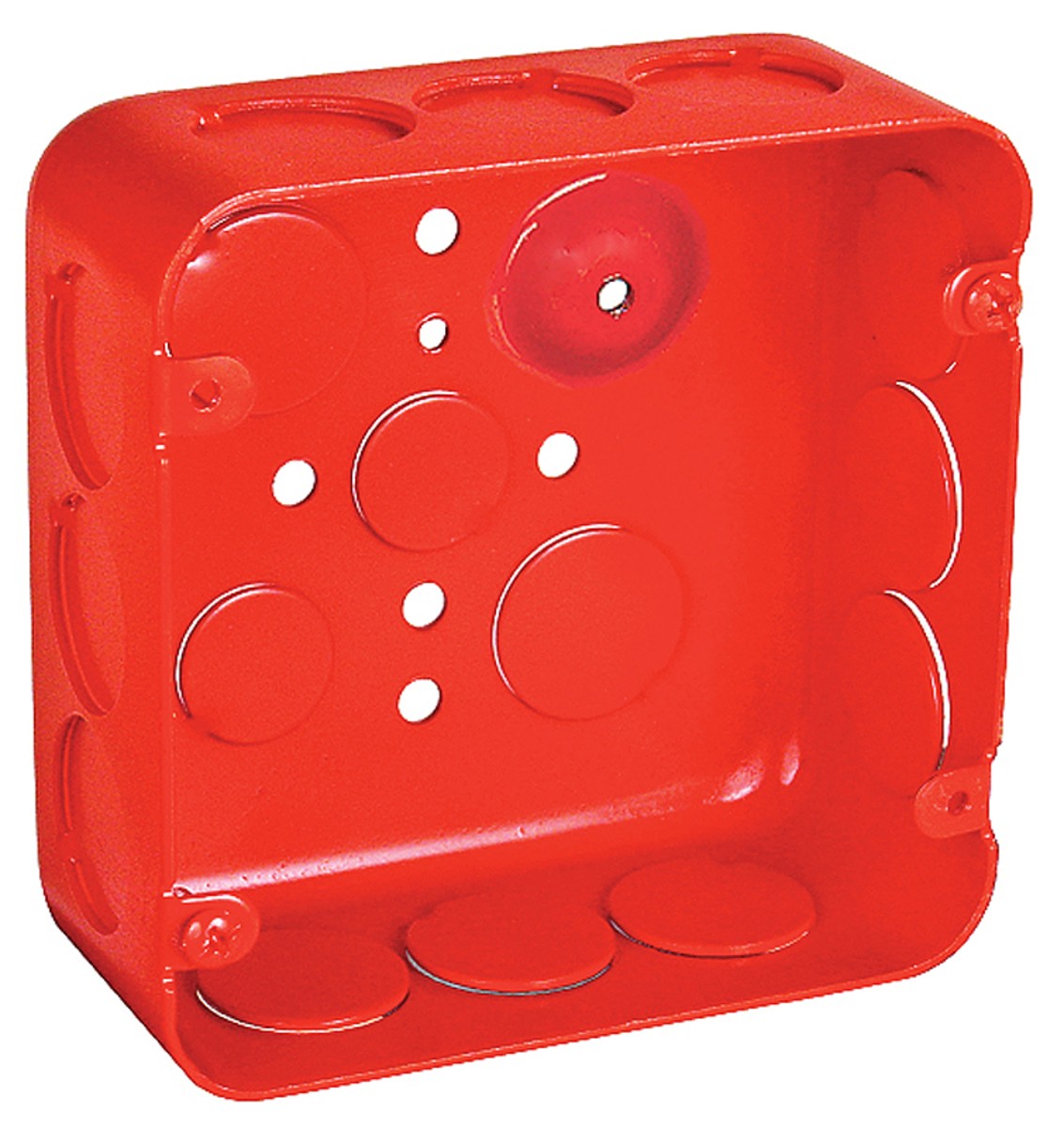 Garvin Southwire 4-11/16 Drawn Junction Box Red 2-1/8 Inch Deep 3/4 Inch Knockouts (72171-3/4RED)