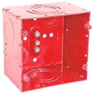 Garvin Southwire 4-11/16 Red Data Cable Junction Box 3.3 Inch Deep Concentric Knockouts (72181-DTARED)