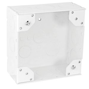 Garvin Southwire 4-11/16 Inch Square White Fire Alarm Device Box 2-1/8 Inch(82171-WH)