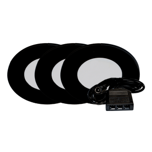 Westgate PL12-3KIT-30K-BK Manufacturing 12V LED Slim Puck Lights 2W 120Lm 3000K Triac Dimming