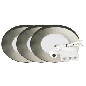 Westgate PL12-3KIT-30K-BN Manufacturing 12V LED Slim Puck Lights 2W 120Lm 3000K Triac Dimming