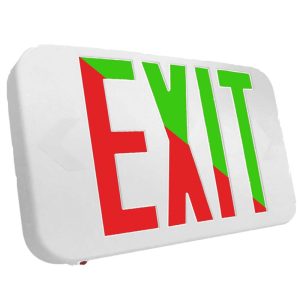 Westgate XTU-RG-EM Manufacturing Compact Modern LED Universal Exit Sign Bi-Color Red/Green Default To Red 120-277V