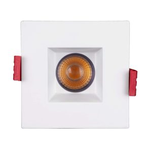 Nicor DQD211202KWHBF 2 Inch Square LED Recessed Downlight With Baffle White