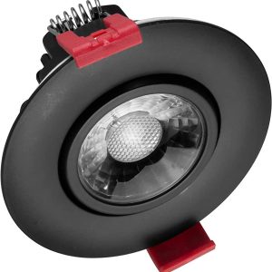 Nicor DGD311202KRDBK 3 Inch LED Gimbal Recessed Downlight Black