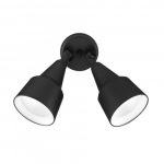 Nicor 11121 300W Black Double Cone Adjustable Security Floodlight