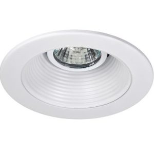 Nicor 14002 4 Inch White Recessed Baffle Trim For MR16 Bulb