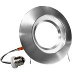 Nicor DCR561081202KNK DCR56 Series 5-6 Inch 800Lm LED Recessed Downlight Retrofit Fixture Nickel 120V