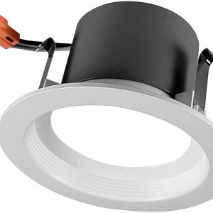 Nicor DCR41061202KWHBF DCR4 Series 4 Inch LED Recessed Downlight Retrofit Light Fixture White Baffle