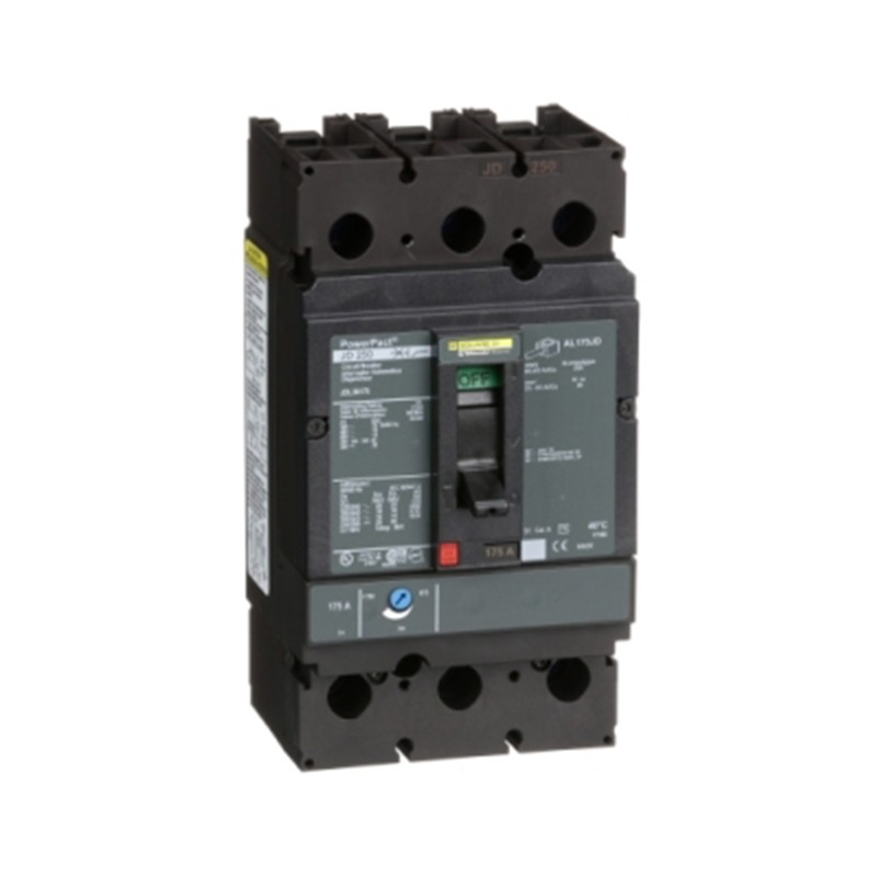 Square D JDL36175 Molded Case Circuit Breaker, 175 A, 600V AC, 3 Pole