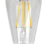 MaxLite F7ST19DLED927/JA8 7W FILAMENT ST19 90+ CRI 2700K DIM JA8 - CLEAR GLASS