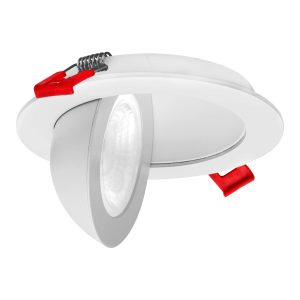 Nicor DGF43120SRDWH DGF 4 Inch White Wattage/CCT Selectable Canless Floating Gimbal LED Recessed Downlight