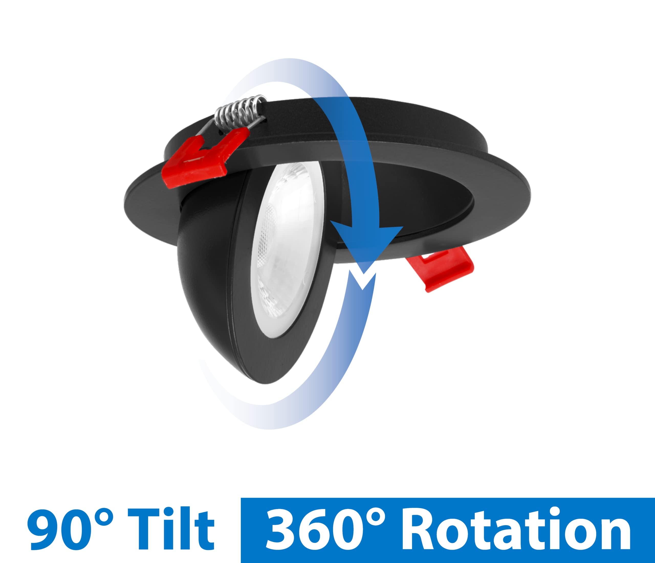 Nicor DGF43120SRDWH DGF 4 Inch White Wattage/CCT Selectable Canless Floating Gimbal LED Recessed Downlight