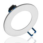 Nicor DLE321205KRDWH DLE3 Series 3 Inch Round White Flat Panel LED Downlight 5000K