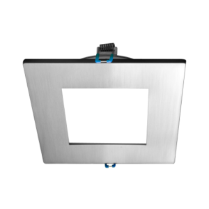 Nicor DLE421203KSQNK DLE4 Series 4 Inch Square Nickel Flat Panel LED Downlight 3000K