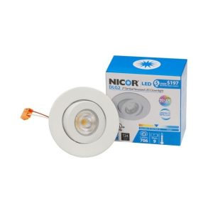 Nicor DLG2-10-120-2K-WH DLG2 Series 2 Inch LED Gimbal Downlight White
