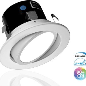 Nicor DLG4-10-120-3K-WH DLG4 Series 4 Inch LED Gimbal Downlight Retrofit Kit
