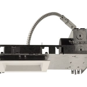 Nicor DLQ5-10-120-3K-WH-BF DLQ5 Series 5 Inch Square Baffle New Construction Downlight Kit With Housing