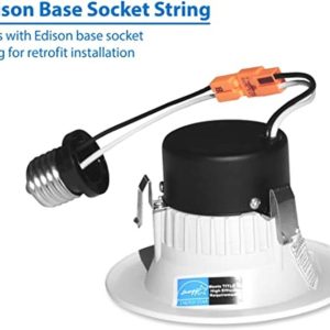 Nicor DLR3-10-120-2K-WH-BF DLR2 Series 2 Inch Retrofit LED Downlight With Baffle Trim White