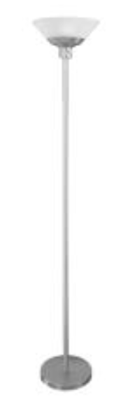 MaxLite ML1E242DARNI27-V2 TORCHIERE ARCHITECTURAL NICKEL FINISH WITH 2 X 12W 2700K JA8 COMPLIANT E26 SOCKET LED LAMP