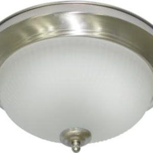 MaxLite ML2E242TRNI27-V2 CEILING FIXTURE TRADITIONAL NICKEL FINISH WITH 2X12W 2700K JA8 COMPLIANT ENCLOSED RATED E26 SOCKET