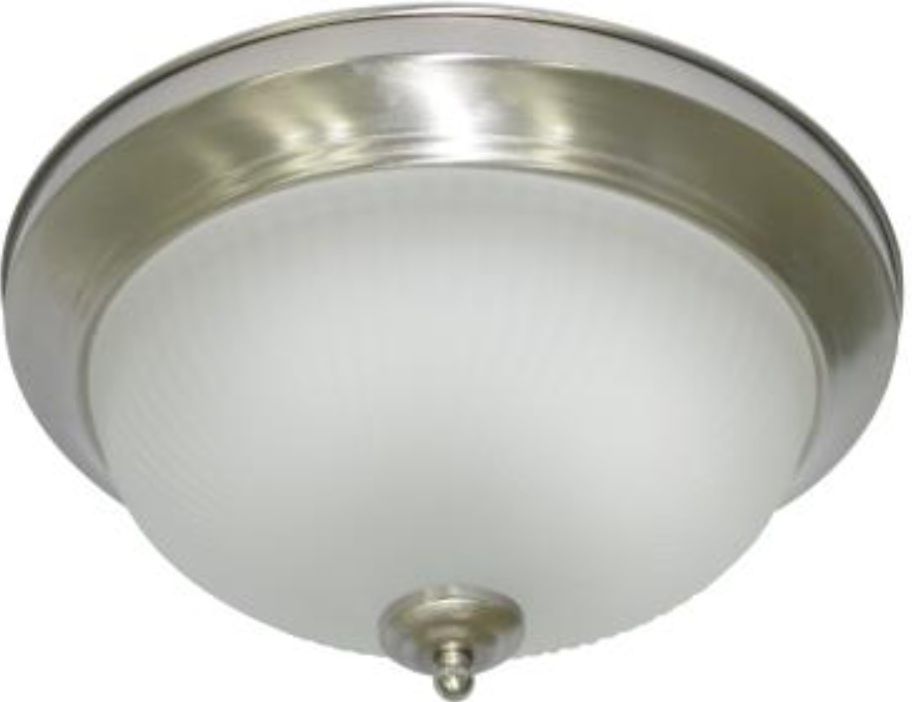 MaxLite ML2E242TRNI27-V2 CEILING FIXTURE TRADITIONAL NICKEL FINISH WITH 2X12W 2700K JA8 COMPLIANT ENCLOSED RATED E26 SOCKET