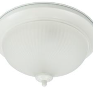 MaxLite ML2E242TRWH27-V2 CEILING FIXTURE TRADITIONAL WHITE FINISH WITH 2X12W 2700K JA8 COMPLIANT ENCLOSED RATED E26 SOCKET