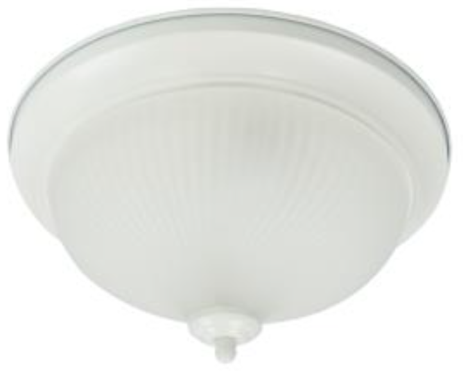 MaxLite ML2E242TRWH27-V2 CEILING FIXTURE TRADITIONAL WHITE FINISH WITH 2X12W 2700K JA8 COMPLIANT ENCLOSED RATED E26 SOCKET