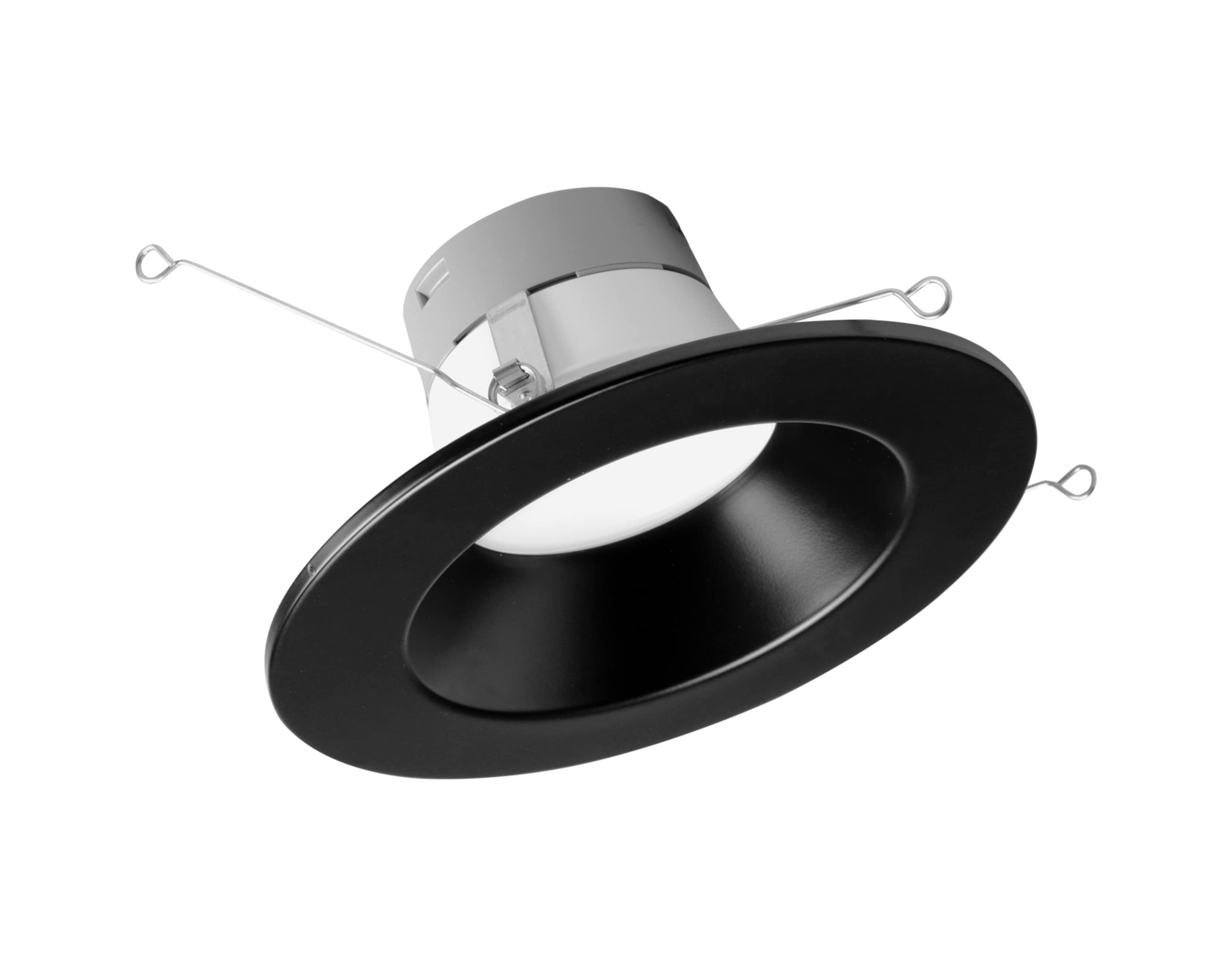Nicor DLR56612120SBK DLR56(v6) 5/6 Inch 1200Lm Selectable Recessed LED Downlight With Black Magnetic Snap-On Trim
