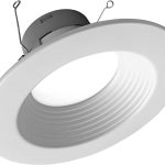 Nicor DLR566121203KWHBF DLR56(v6) 5/6 Inch White 1200Lm 3000K Recessed LED Downlight With Baffle