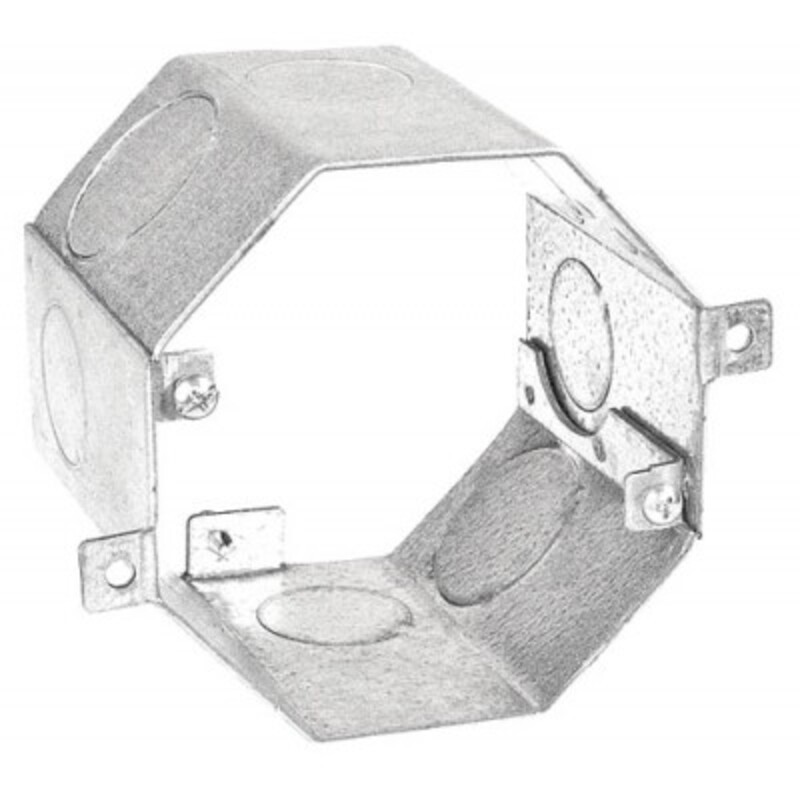Garvin Southwire Octagon Concrete Box 3 Inch Deep With (4) 3/4 Inch And (4) 1 Inch Side Knockouts (OCR-300341)