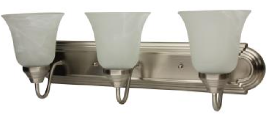 MaxLite ML8E303TUNI27-V2 VANITY BAR TULIP NICKEL FINISH WITH 3X9W 2700K JA8 COMPLIANT E26 SOCKET LED LAMP
